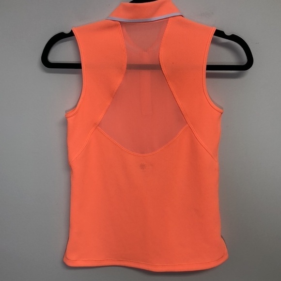Athleta Match Point Polo‎ Tank Neon Orange XXS - Picture 4 of 8